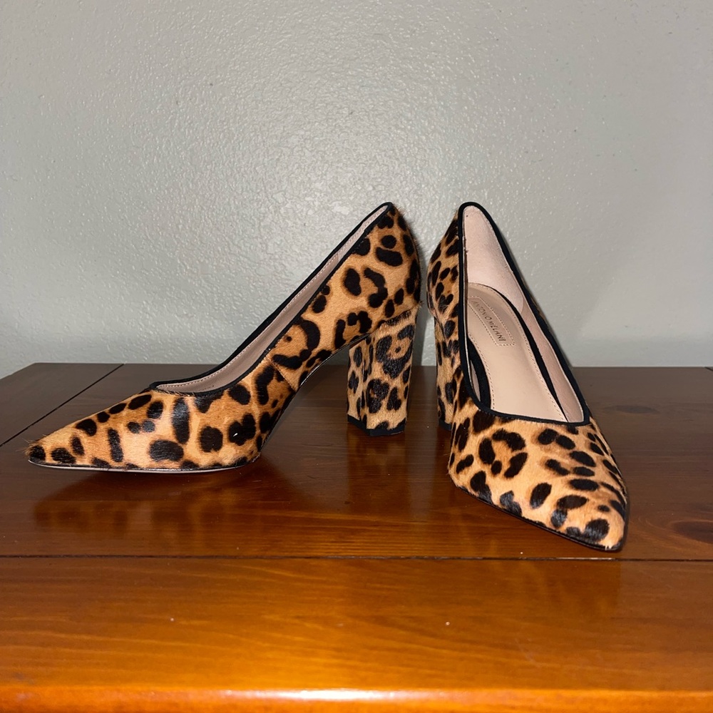 Antonio Melani Calf Dyed Leopard Heels